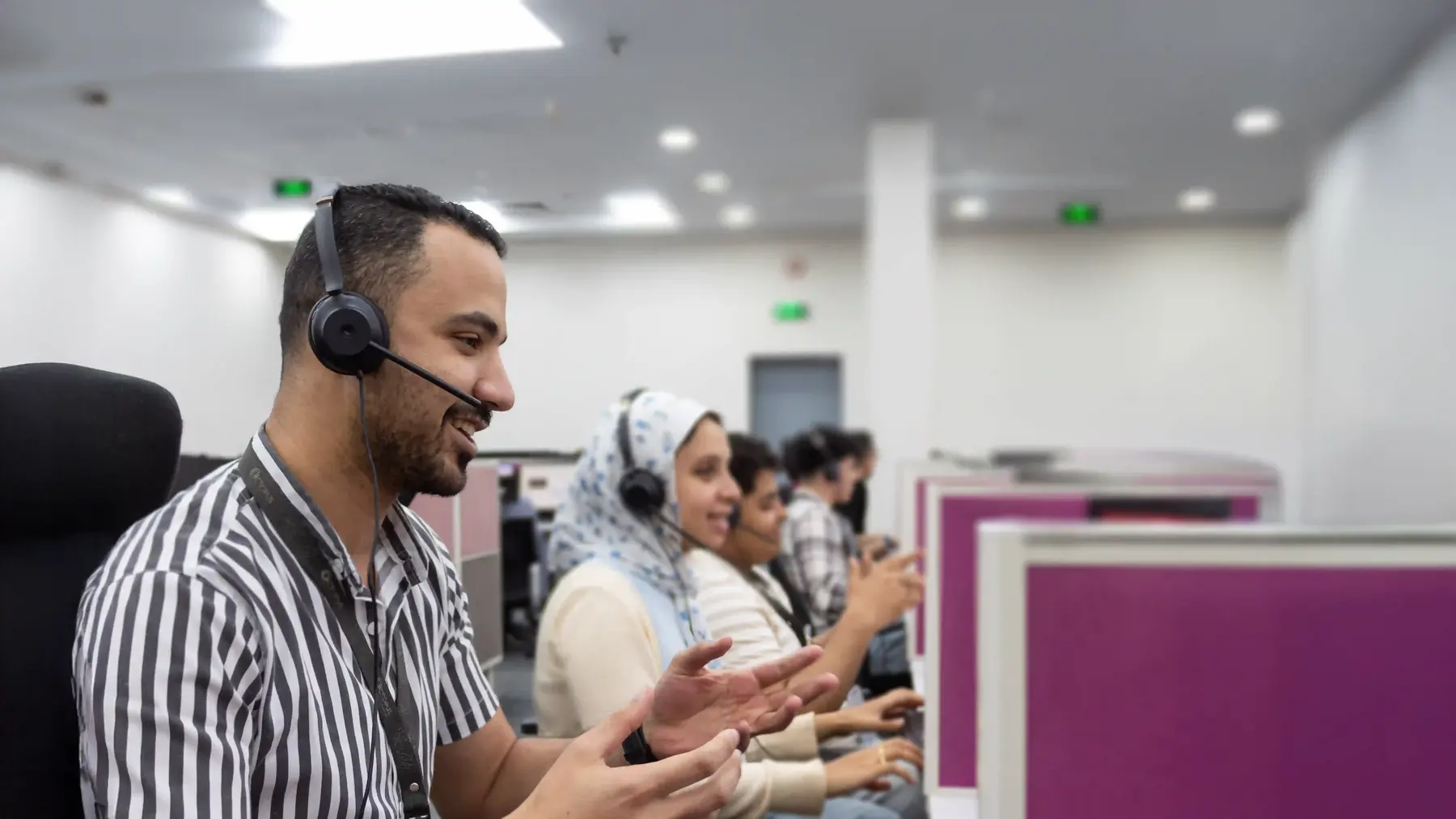 An Octopus agent on a call on the operations floor